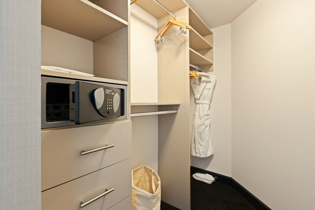 organized bedroom closet