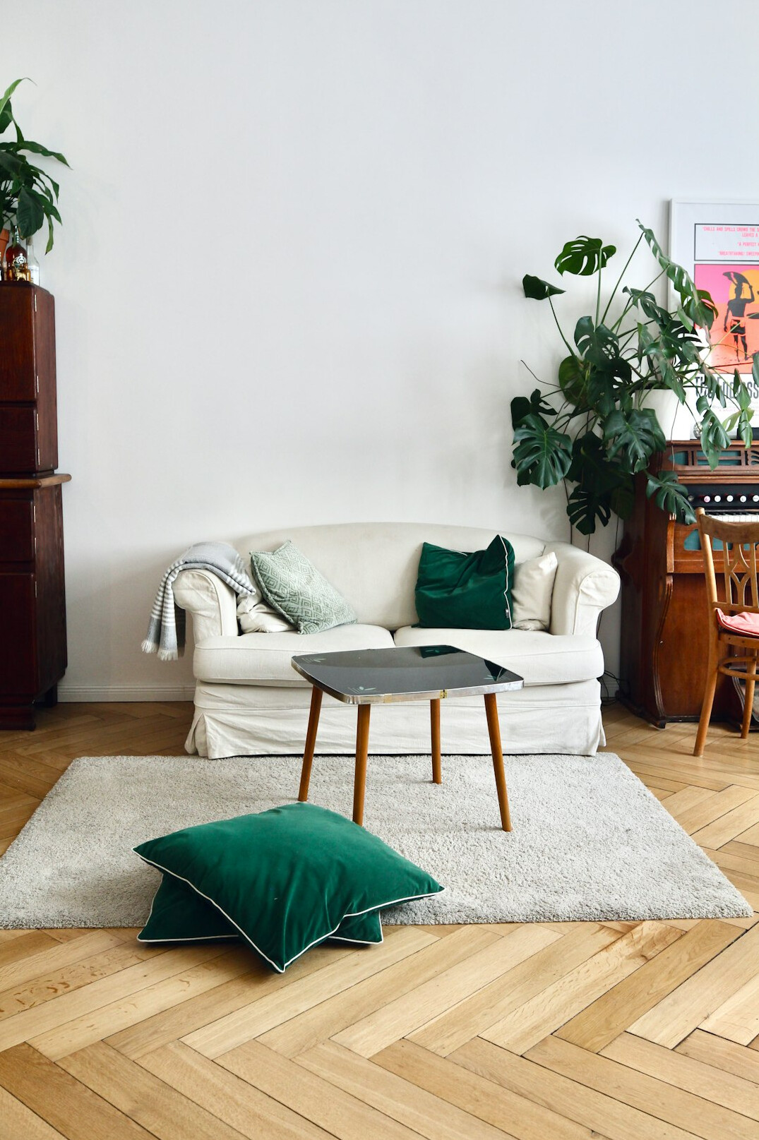 tidy living room sofa
