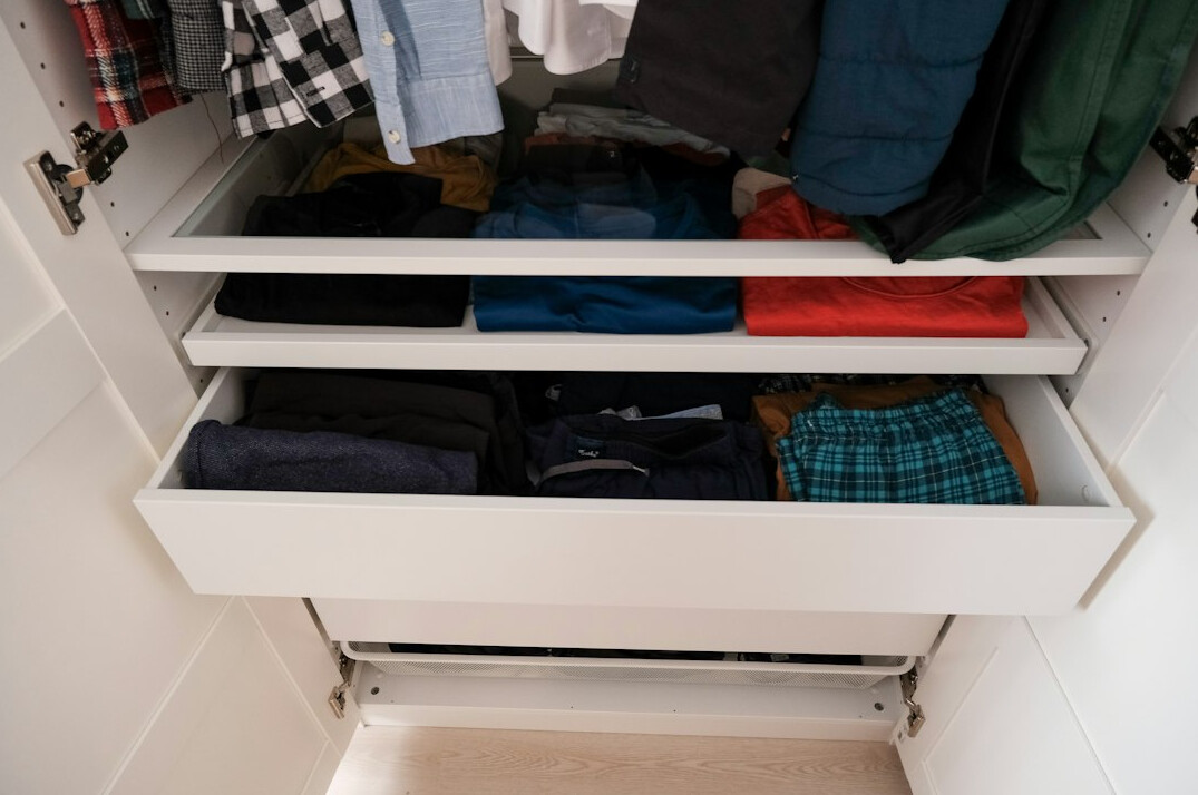 tidy bedroom closet